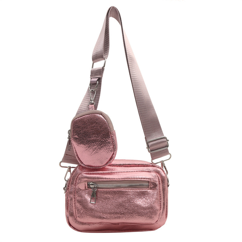 Umhängetasche für Damen ⎜ Kompakte Schultertasche mit breitem Trageriemen für Alltag, Büro und Freizeitlooks