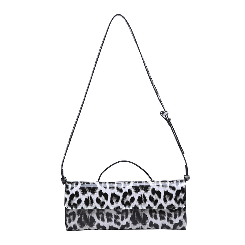 Schultertasche für Damen ⎜ Stylische Tragetasche mit Leopardenmuster und verstellbarem Riemen für Alltag und Freizeit