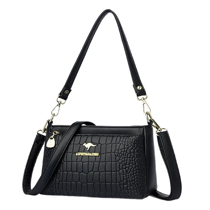 Elegante Crossbody-Tasche für Damen ⎜ Hochwertige Schultertasche im zeitlosen Krokodilmuster