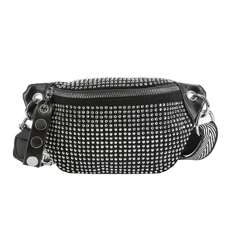 Umhängetasche für Damen ⎜ Glitzernde Crossbody-Bag mit Pailletten und Kettenriemen für stilvolle Auftritte