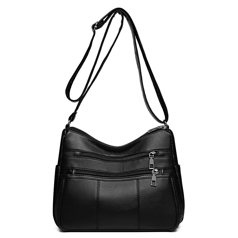 Schultertasche für Damen ⎜ Praktische Umhängetasche mit mehreren Fächern und verstellbarem Riemen für den Alltag