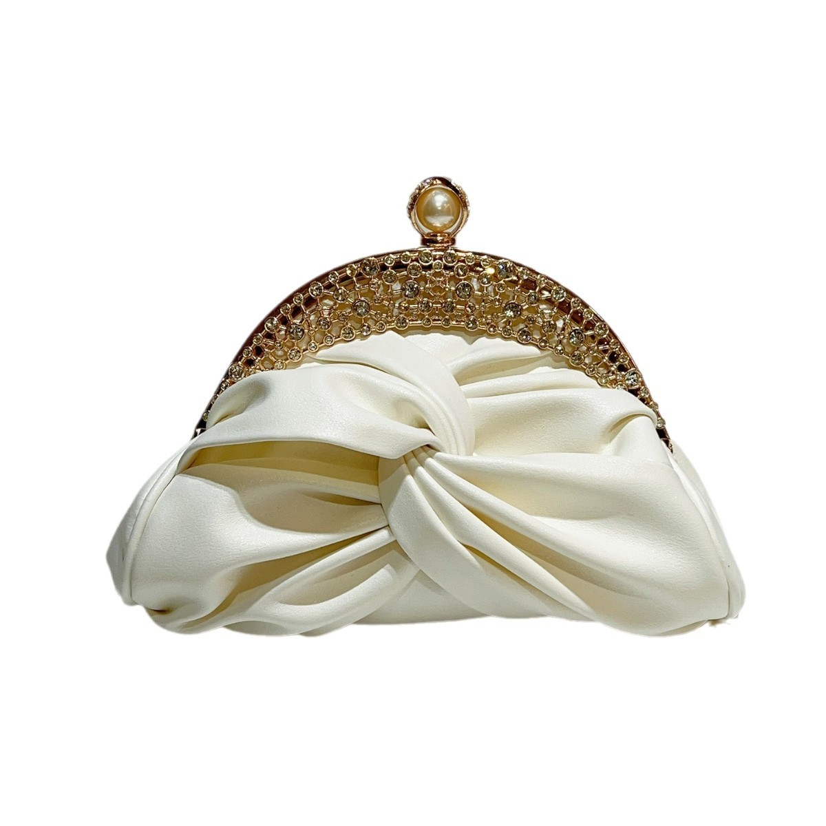 Elegante Clutch für Damen ⎜ Stilvolle Abendtasche mit funkelndem Schmuckakzent und edlem Design