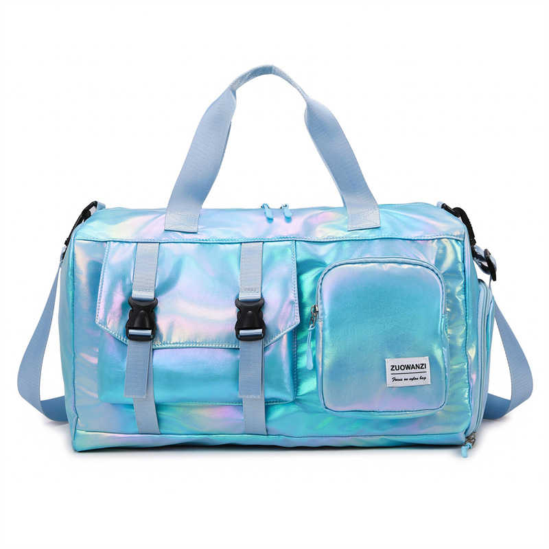 Sporttasche im Metallic-Look ⎜ Große Reisetasche mit viel Stauraum und praktischen Tragegriffen