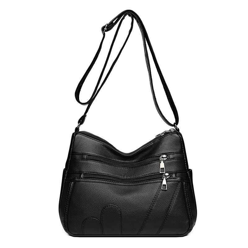 Umhängetasche für Damen ⎜ Vielseitige Schultertasche mit Reißverschlüssen und großem Stauraum für Alltag und Freizeit