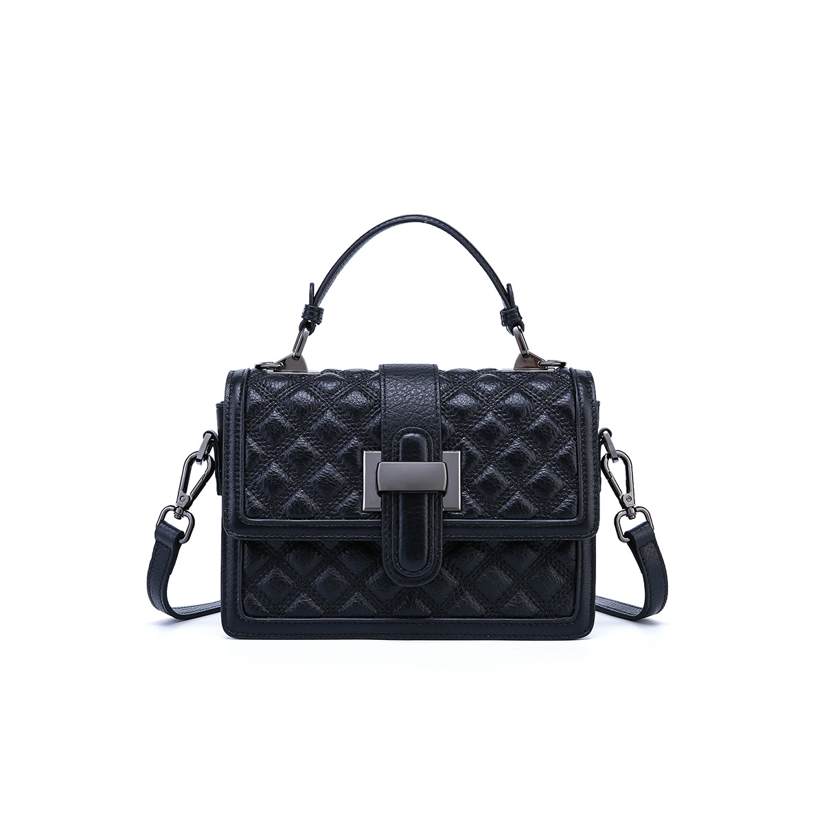 Umhängetasche für Damen ⎜ Modische Tasche mit Steppmuster für Alltag und besondere Anlässe