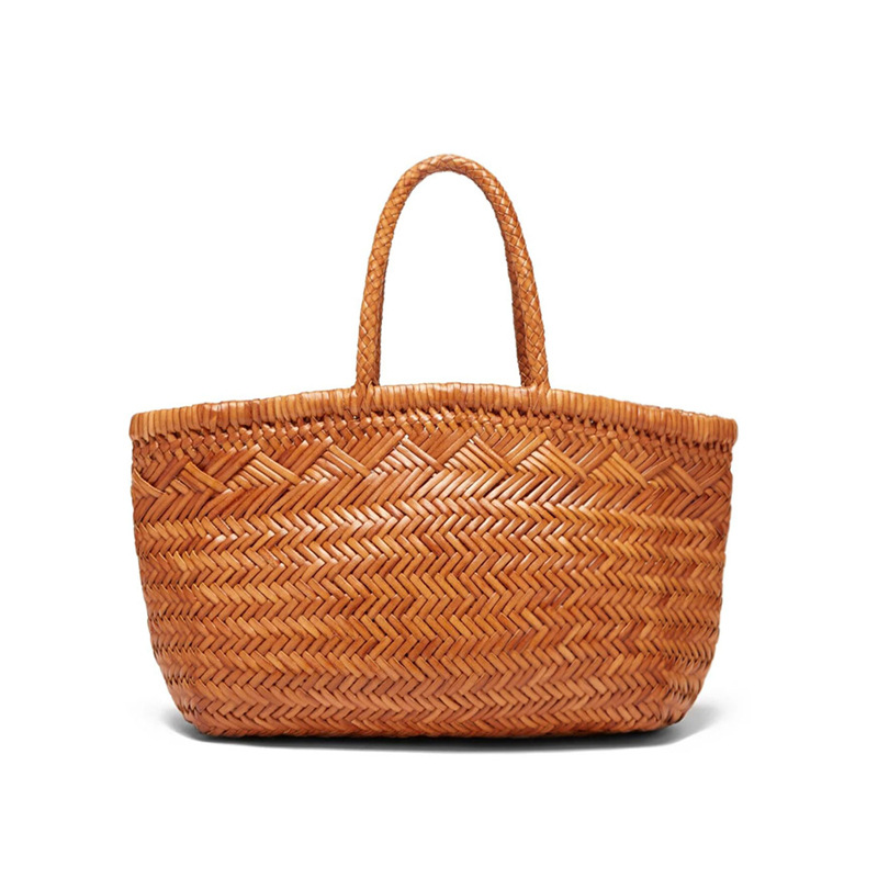 Damen Strandtasche aus Flechtmaterial ⎜ Leichte Sommertasche für Urlaub, Ausflüge und Freizeitlooks