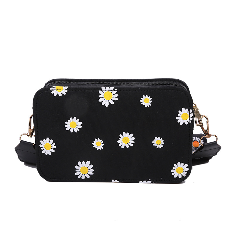Crossbody Tasche für Damen ⎜ Modische Schultertasche mit Blumenmuster und verstellbarem Trageriemen