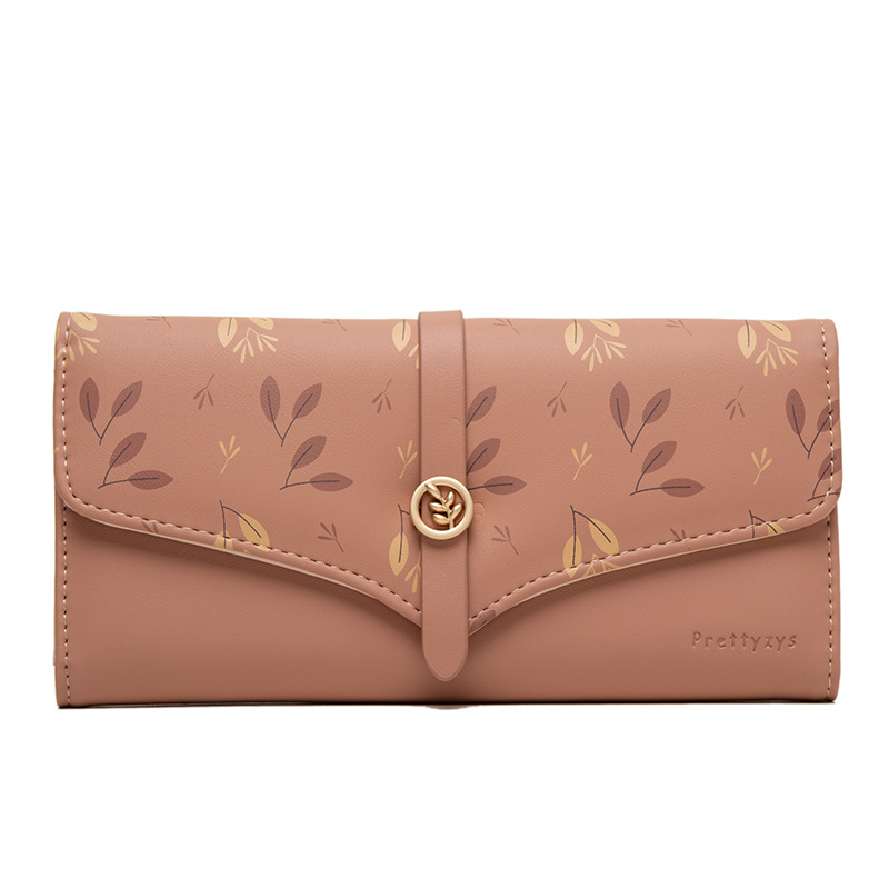 Clutch für Damen ⎜ Bedruckte Langbörse mit Druckknopf und großem Stauraum für Karten und Bargeld