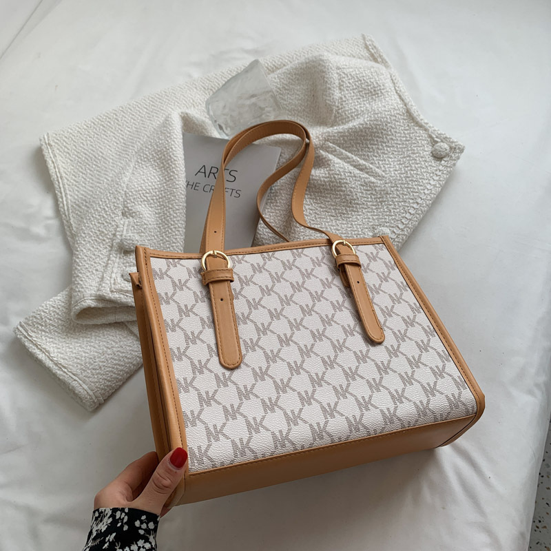 Damen Handtasche ⎜ Geräumige Schultertasche mit Print für Uni und Alltag