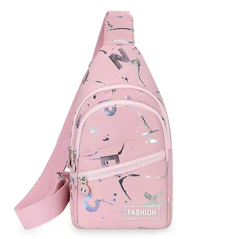 Crossbody Rucksack für Damen ⎜ Leichte Brusttasche mit Verstellbarem Gurt und Farbenfrohem Design
