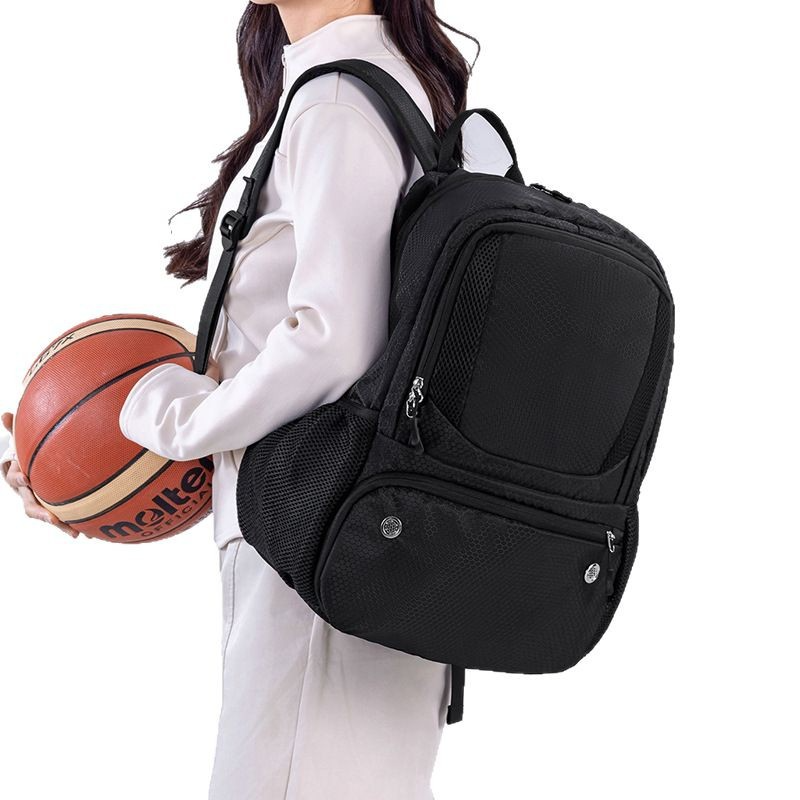 Sportlicher Rucksack für Damen ⎜ Großer Trainingsrucksack mit Netzfächern für Schule, Fußball oder Basketball