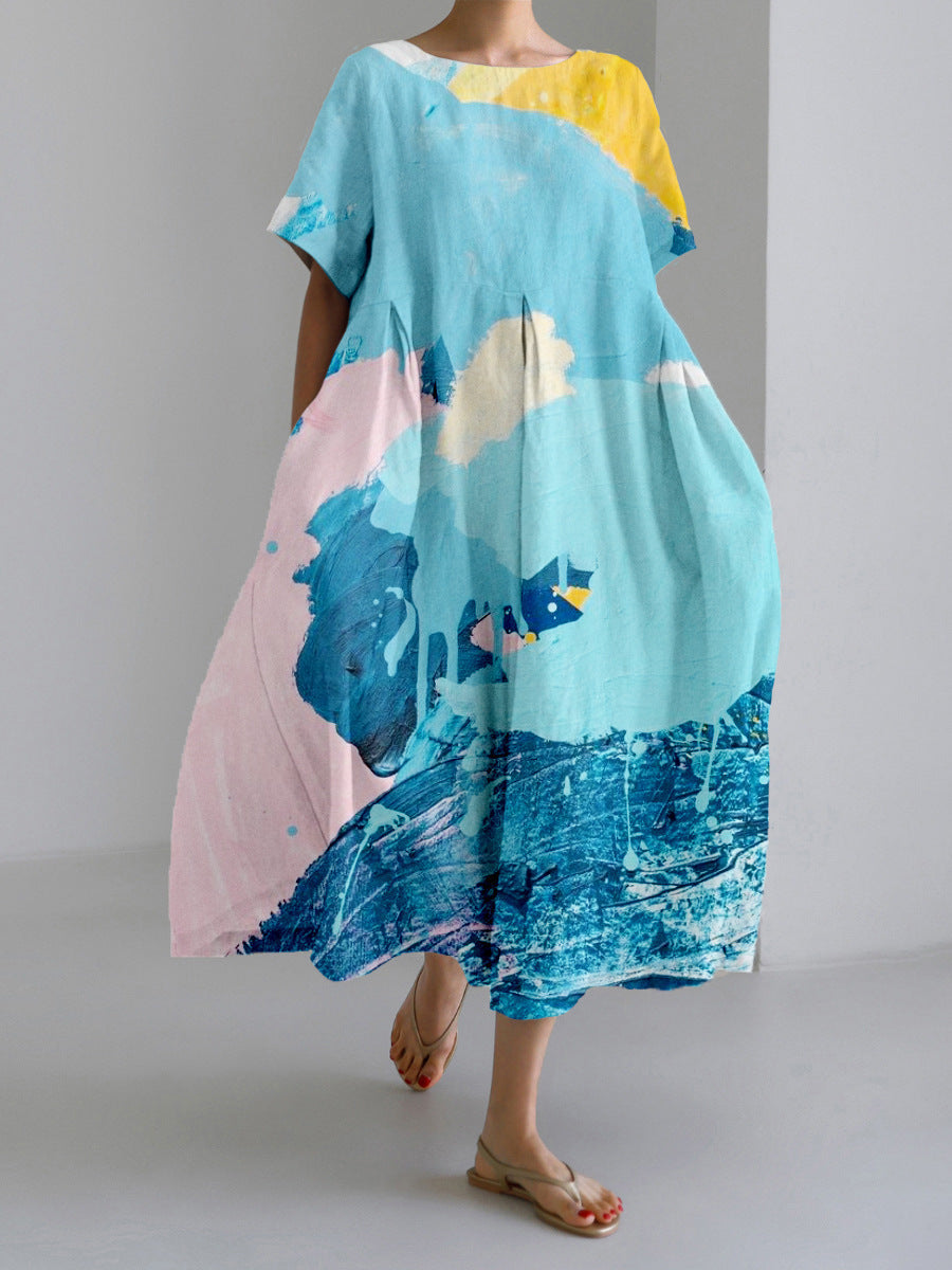 Emilia - Boho-Blumenkleid - Weites Kleid