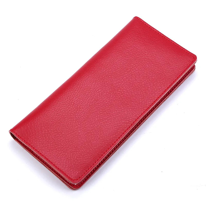 Damen Langbörse aus Echtleder ⎜ Elegante Geldbörse mit viel Platz für Scheine, Karten und Dokumente