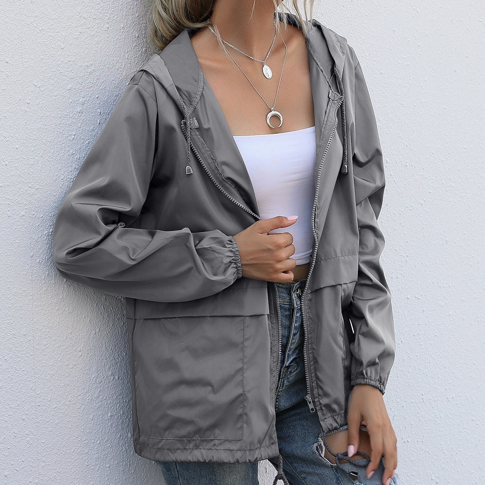 Monet - Winddichte Sommerjacke Mit Kapuze