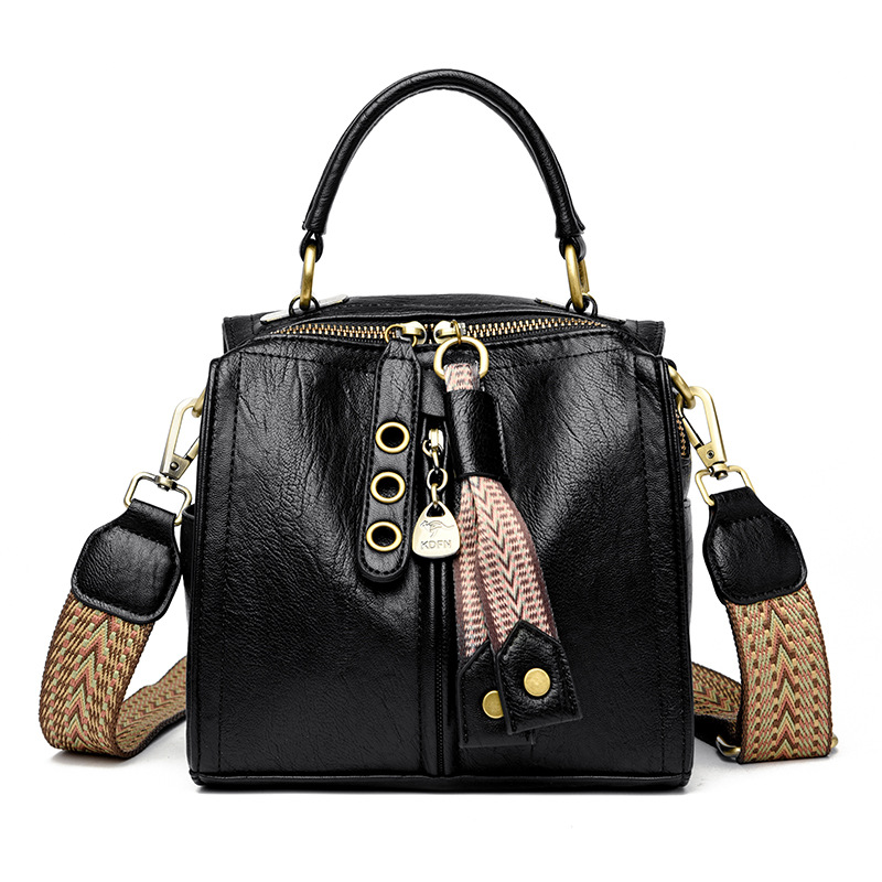 Umhängetasche für Damen ⎜ Kompakte Schultertasche mit mehreren Fächern und breitem Riemen für Alltag und Reisen
