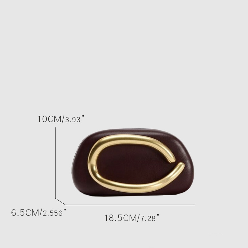 Elegante Damen Clutch Tasche ⎜ Runde Abendtasche mit Kompaktem Design und Stilvollem Griff