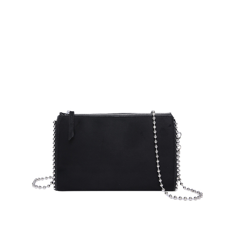 Umhängetasche für Damen ⎜ Schlichte Schultertasche mit Kettenriemen und Reißverschluss für Alltag und Ausgehen