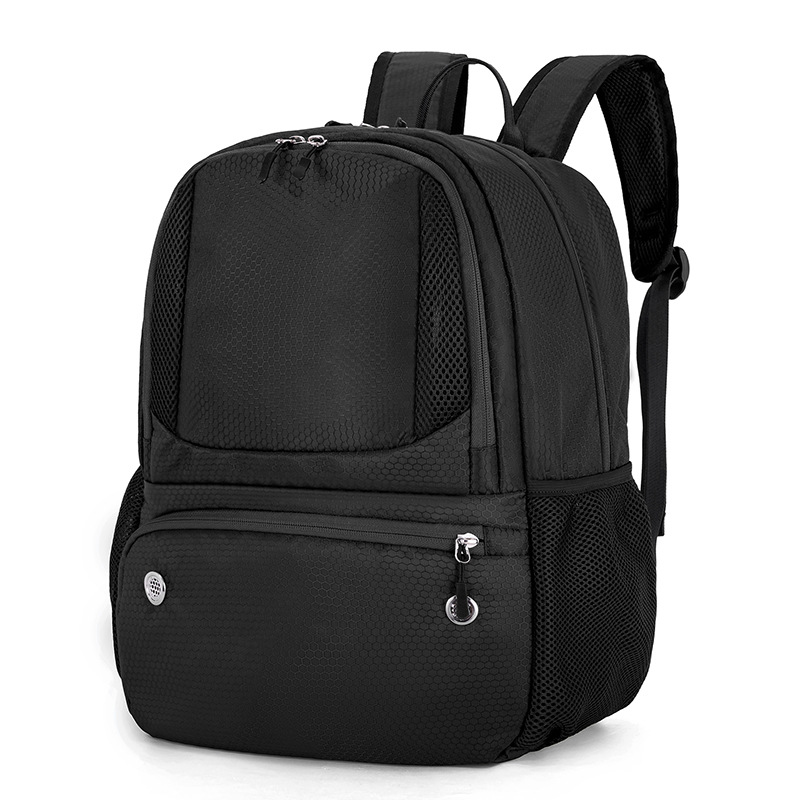 Sportlicher Rucksack für Damen ⎜ Großer Trainingsrucksack mit Netzfächern für Schule, Fußball oder Basketball