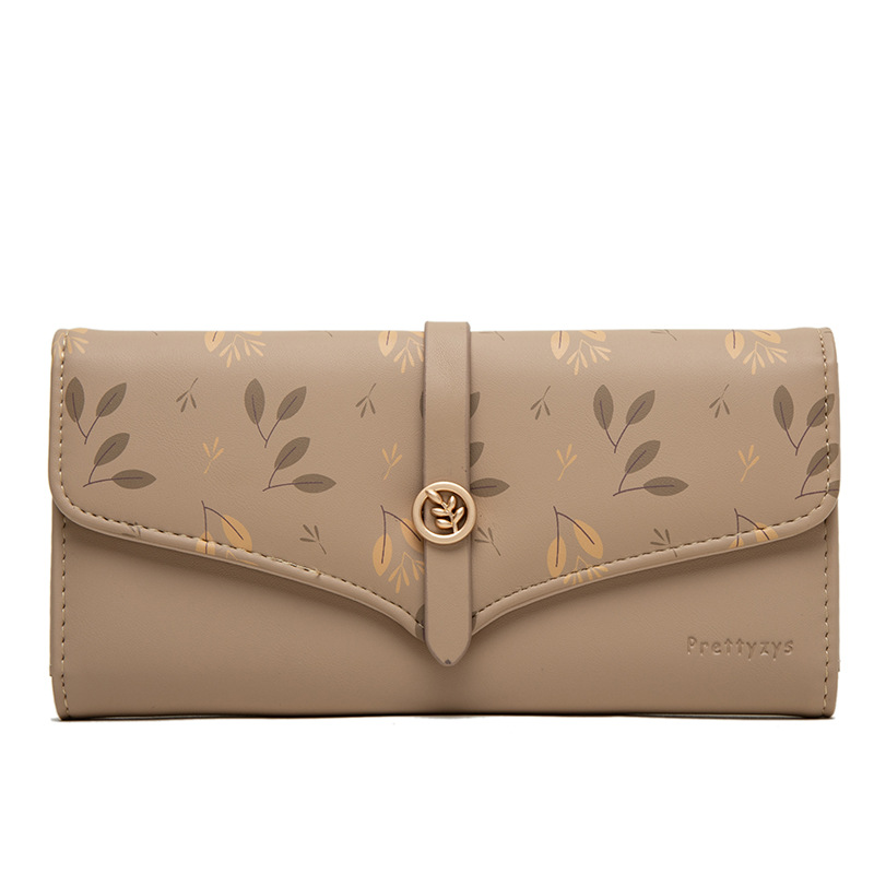 Clutch für Damen ⎜ Bedruckte Langbörse mit Druckknopf und großem Stauraum für Karten und Bargeld