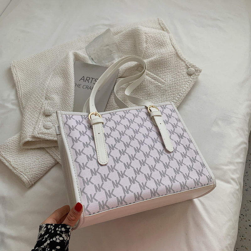 Damen Handtasche ⎜ Geräumige Schultertasche mit Print für Uni und Alltag