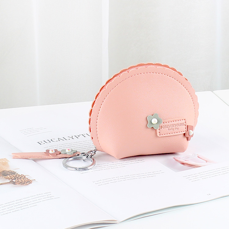 Damen Münzbörse mit Schlüsselring ⎜ Kompakte Tasche mit Reißverschluss und wasserabweisendem Design