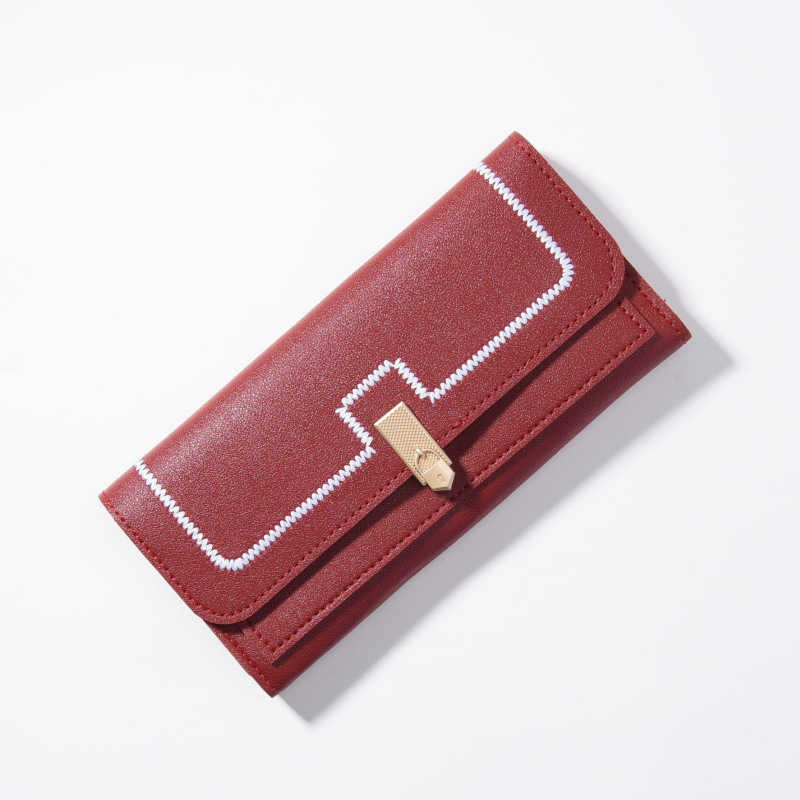 Damen Clutch Geldbörse ⎜ Lange Brieftasche mit großem Fassungsvermögen und mehreren Kartenfächern