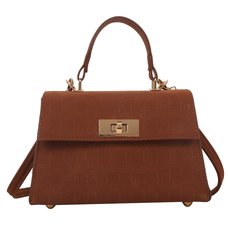 Umhängetasche für Damen ⎜ Klassische Mini-Handtasche mit Drehverschluss und Tragegriff für stilvolle Outfits
