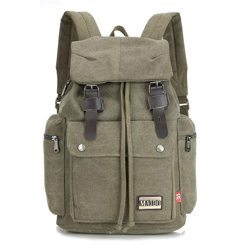 Canvas Rucksack Unisex ⎜ Großer Stauraum mit Laptopfach für Schule und Alltag