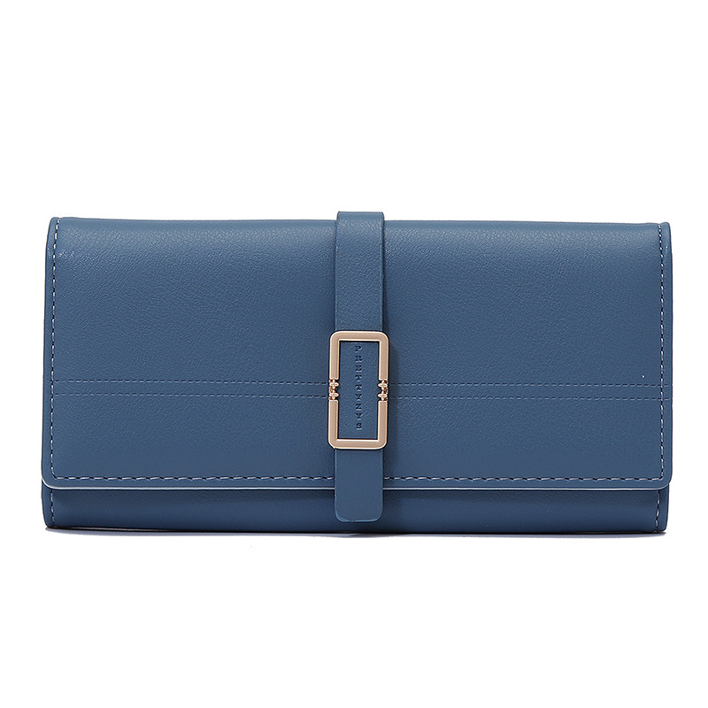 Clutch für Damen ⎜ Elegante Dreifach-Faltbörse mit Metallschnalle und großzügigem Stauraum für Karten und Bargeld