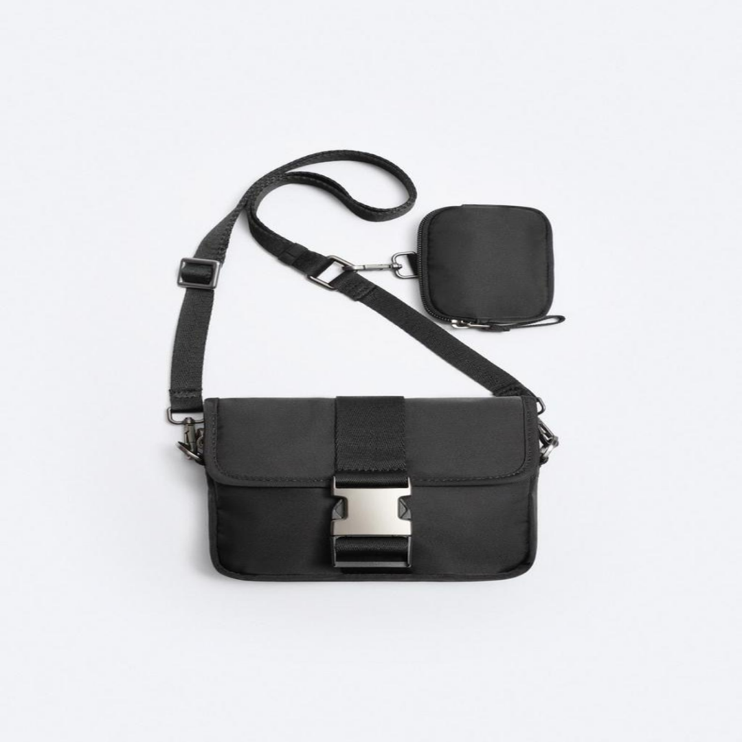 Umhängetasche für Herren ⎜ Robuste Schultertasche mit Münzbeutel und verstellbarem Gurt für Alltag und Freizeit