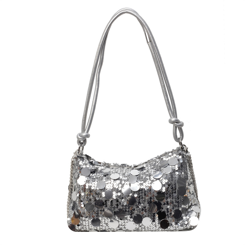 Abendtasche für Damen ⎜ Elegante Umhängetasche mit Pailletten und Kette für festliche Anlässe und Partys