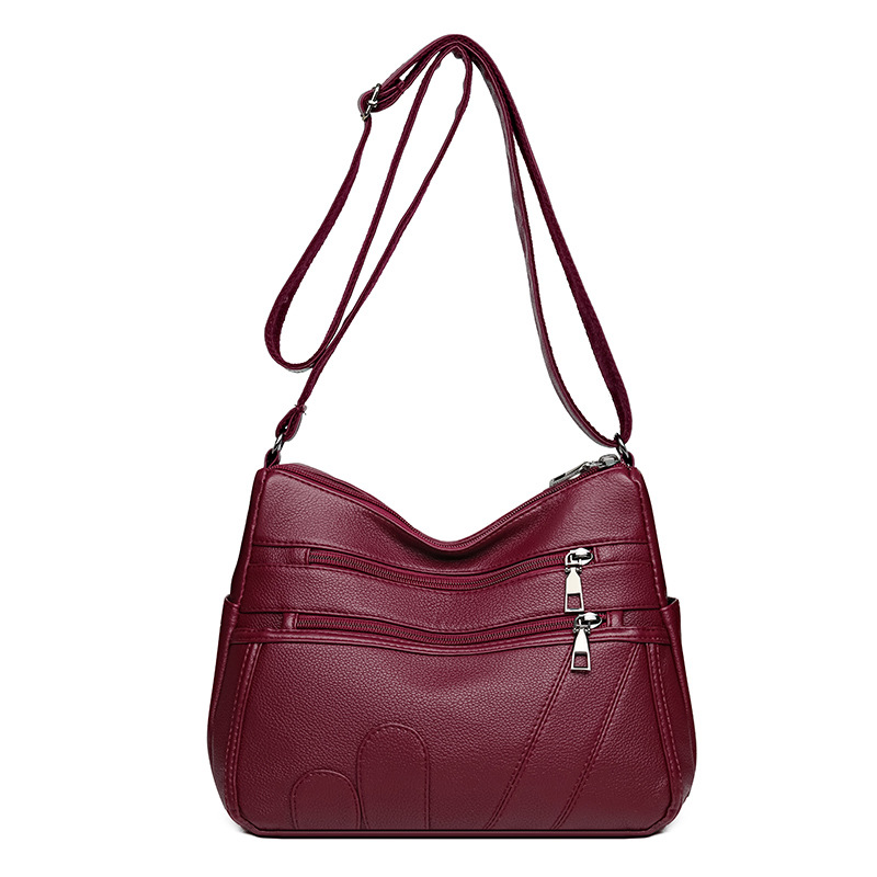 Umhängetasche für Damen ⎜ Vielseitige Schultertasche mit Reißverschlüssen und großem Stauraum für Alltag und Freizeit