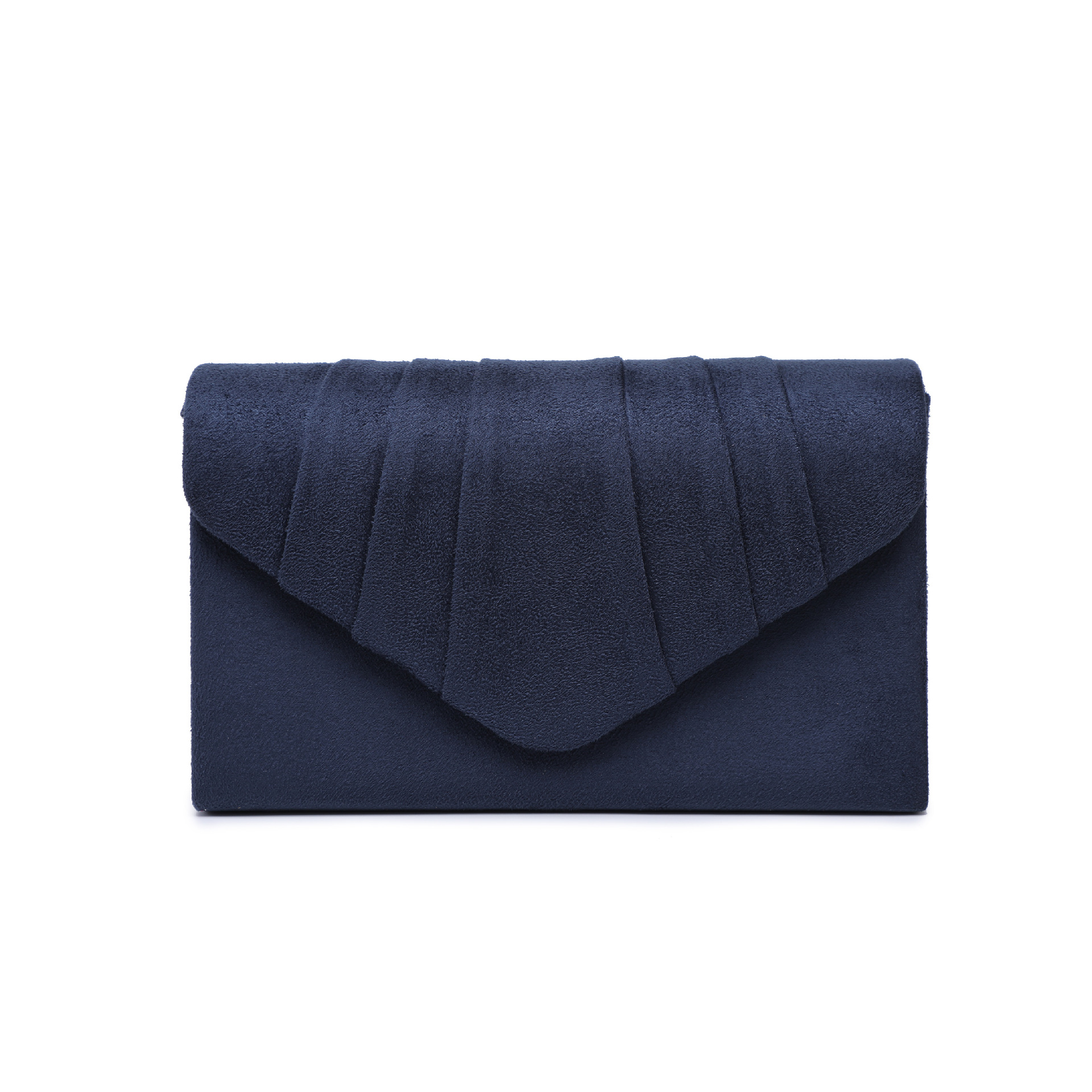 Abendtasche für Damen ⎜ Elegante Clutch aus Samt mit Faltendesign und Kettenriemen für festliche Anlässe und Partys