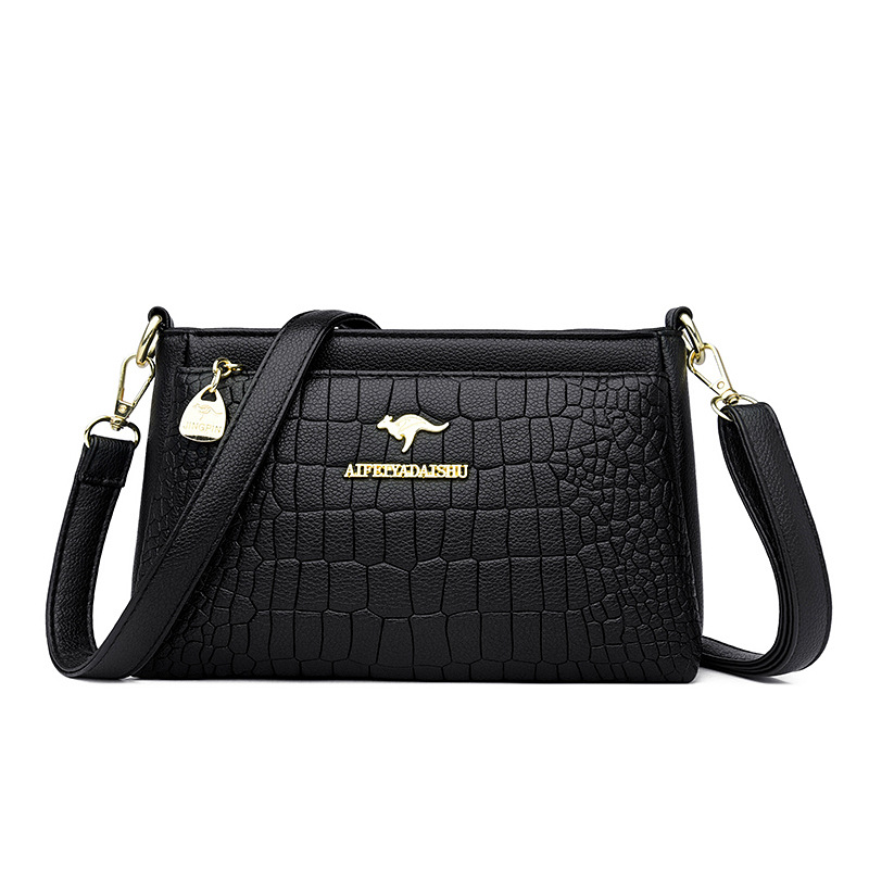 Elegante Crossbody-Tasche für Damen ⎜ Hochwertige Schultertasche im zeitlosen Krokodilmuster