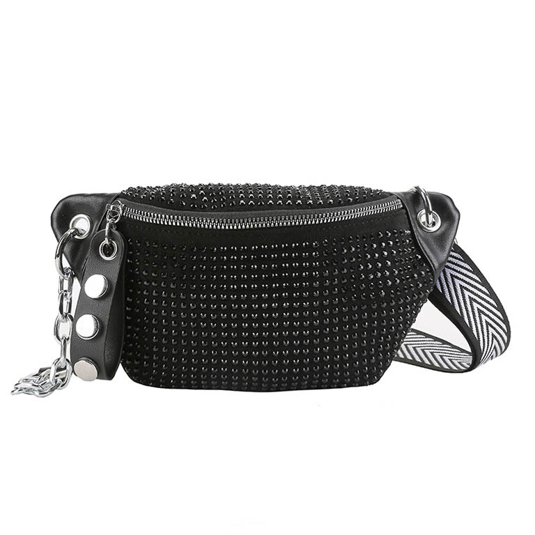 Umhängetasche für Damen ⎜ Glitzernde Crossbody-Bag mit Pailletten und Kettenriemen für stilvolle Auftritte