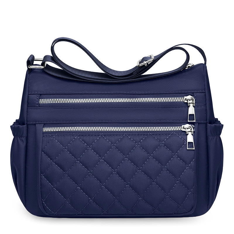 Umhängetasche für Damen ⎜ Leichte Schultertasche aus Oxford mit Reißverschluss und viel Stauraum