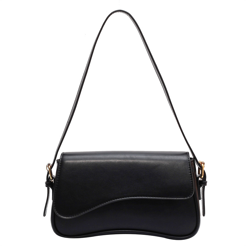 Umhängetasche für Damen ⎜ Schlichte Kunstledertasche mit Magnetverschluss und verstellbarem Riemen