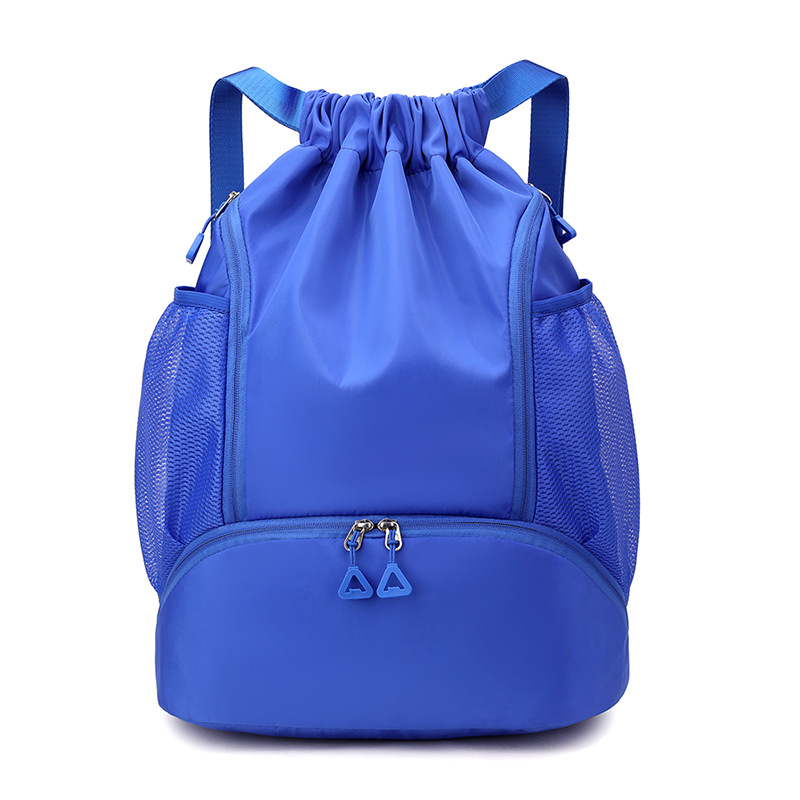 Sportbeutel für Damen ⎜ Leichter Kordelzug-Rucksack aus Oxford-Gewebe mit Seitentaschen für Outdoor