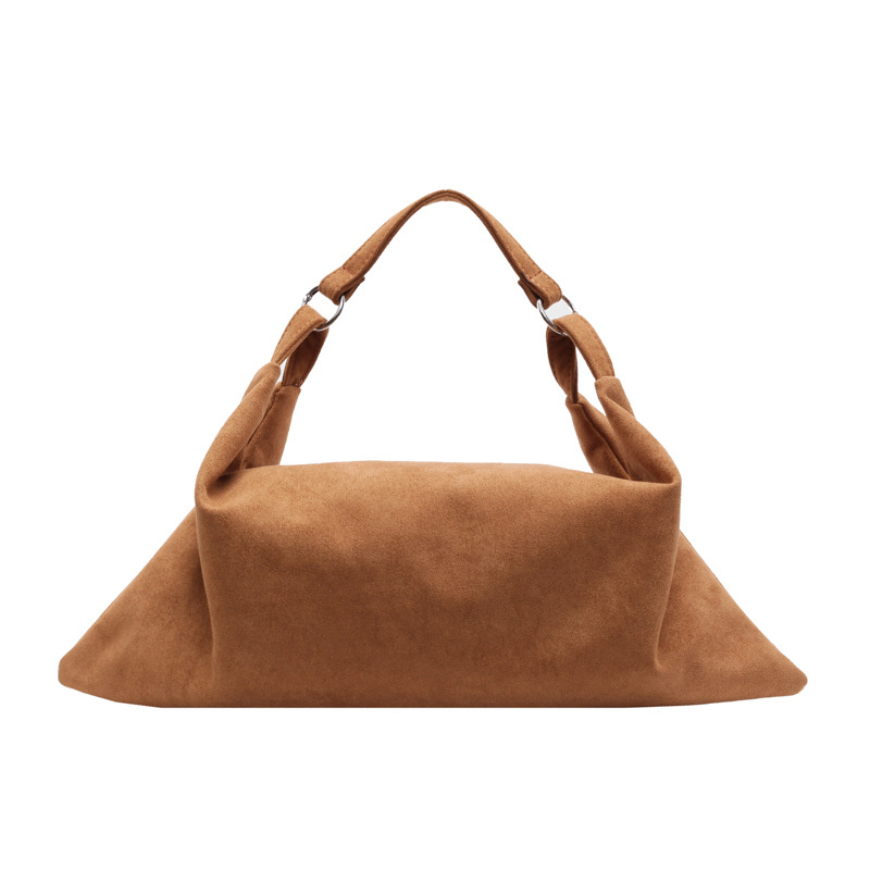 Umhängetasche für Damen ⎜ Leichte Schultertasche aus Wildleder-Optik mit Reißverschluss und Stil