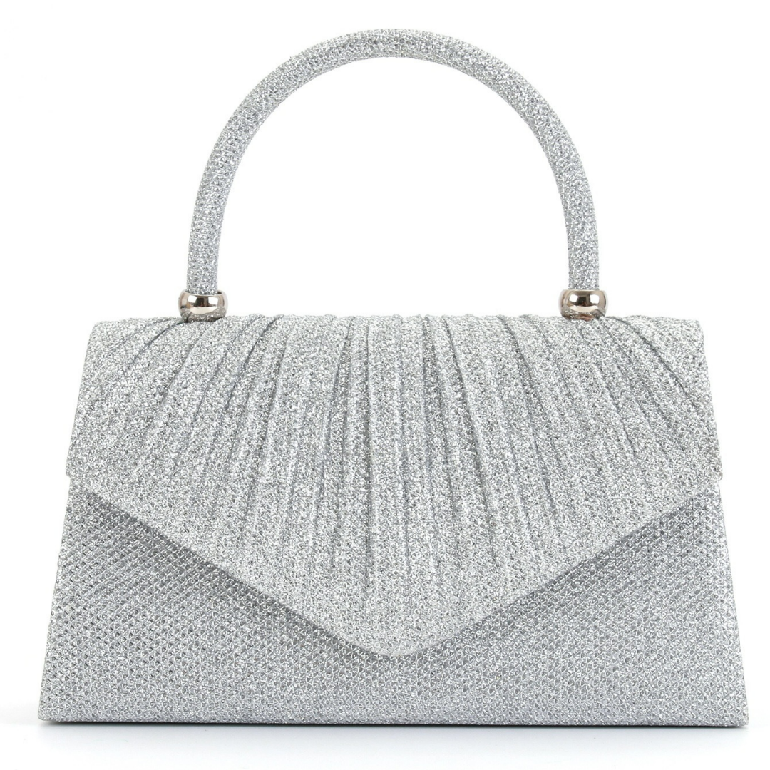 Abendtasche für Damen mit Glitzer-Optik ⎜ Elegante Handtasche für Hochzeit, Party und festliche Anlässe