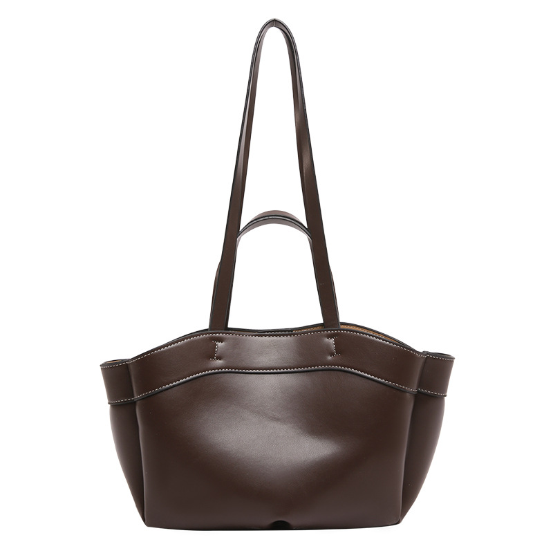 Damen Tragetasche Aus Lederoptik ⎜ Modische Große Handtasche Mit Langen Henkeln Für Büro Und Alltag