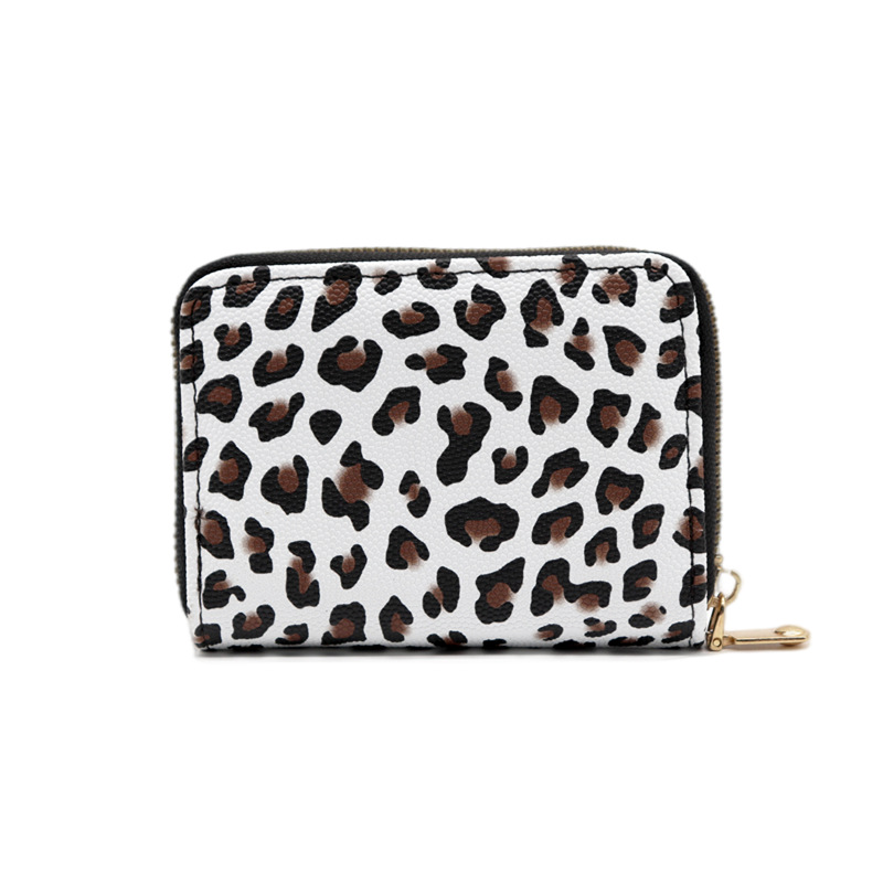 Kartenetui für Damen mit Animal-Print ⎜ Kompakte Geldbörse mit Reißverschluss und erweiterbarem Kartenfach