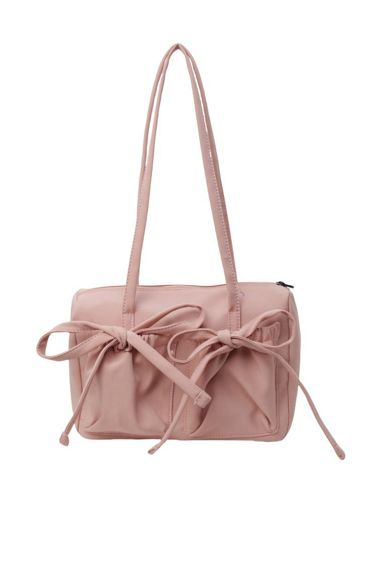 Shopper Tasche für Damen ⎜ Geräumige Schultertasche mit Schleifendetail und Reißverschluss für Alltag und Freizeit