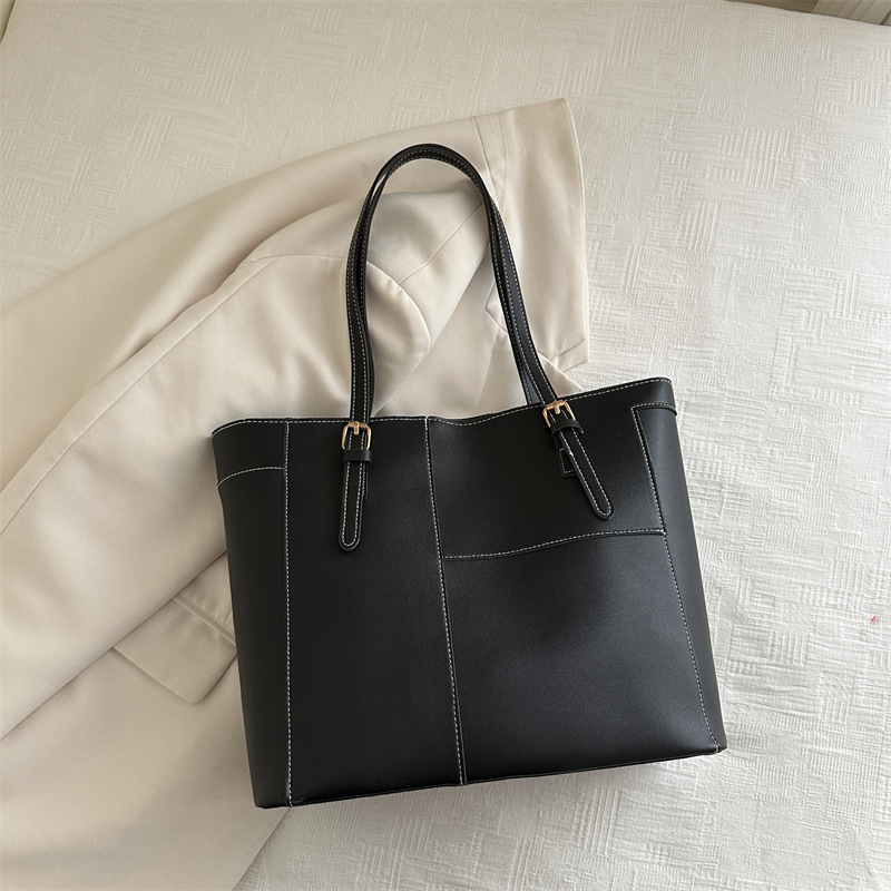 Tote Bag für Damen ⎜ Schlichte Tragetasche mit großem Fassungsvermögen für Büro, Einkauf und Alltag