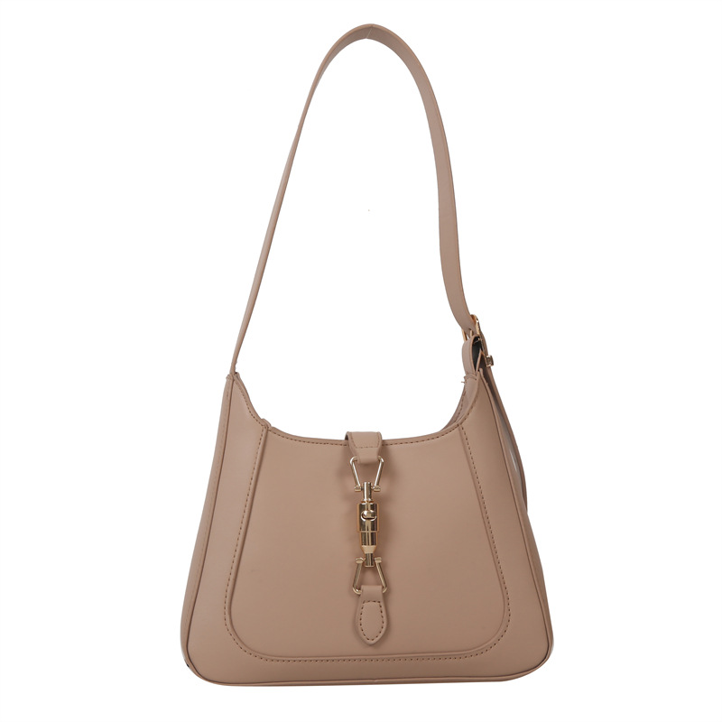 Umhängetasche für Damen ⎜ Schlichte Schultertasche mit dekorativer Schnalle für Alltag und Sommer-Outfits