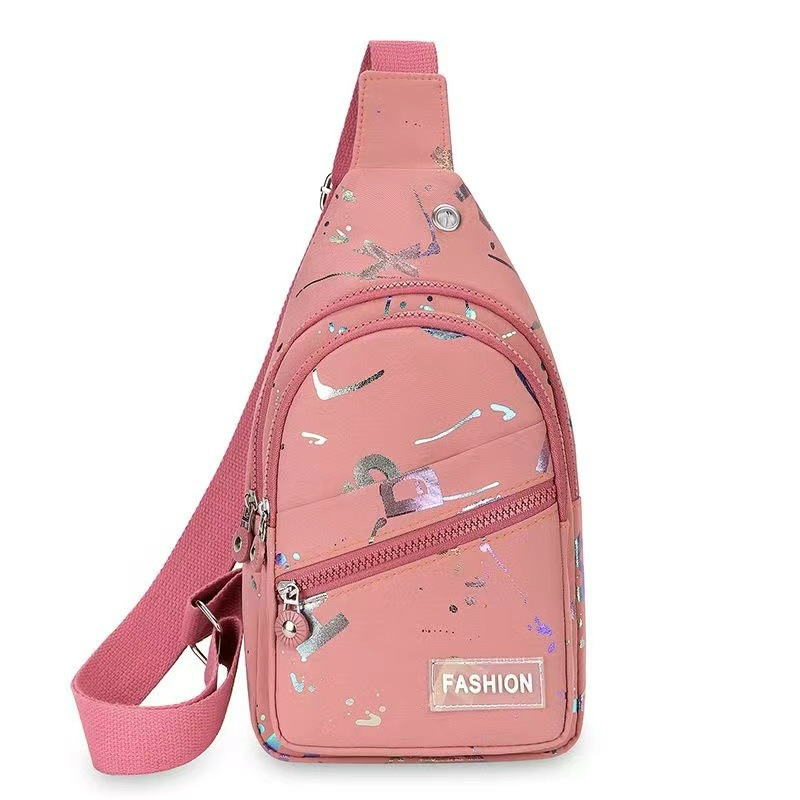 Crossbody Rucksack für Damen ⎜ Leichte Brusttasche mit Verstellbarem Gurt und Farbenfrohem Design