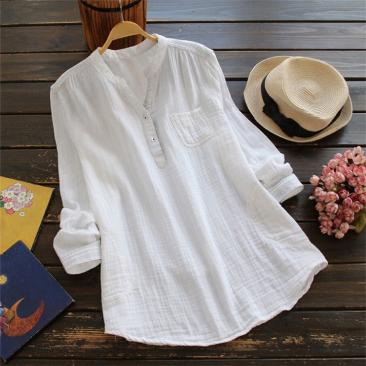 Muslin -Blusenshirt in verschiedenen farben