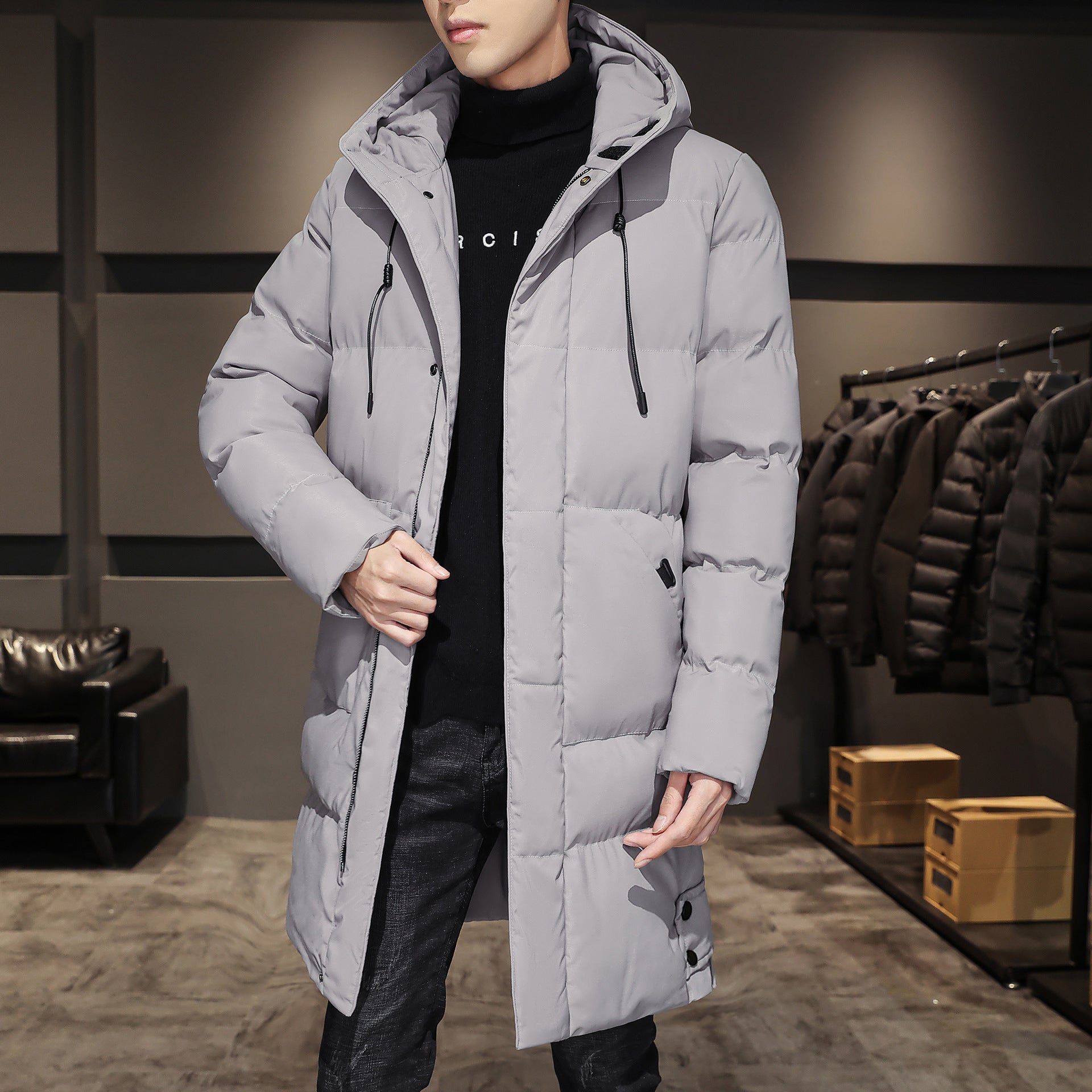 John - Lange Herren-winterjacke