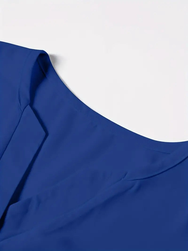 Luisa - Elegantes Langarm-top Mit Gekerbtem Ausschnitt