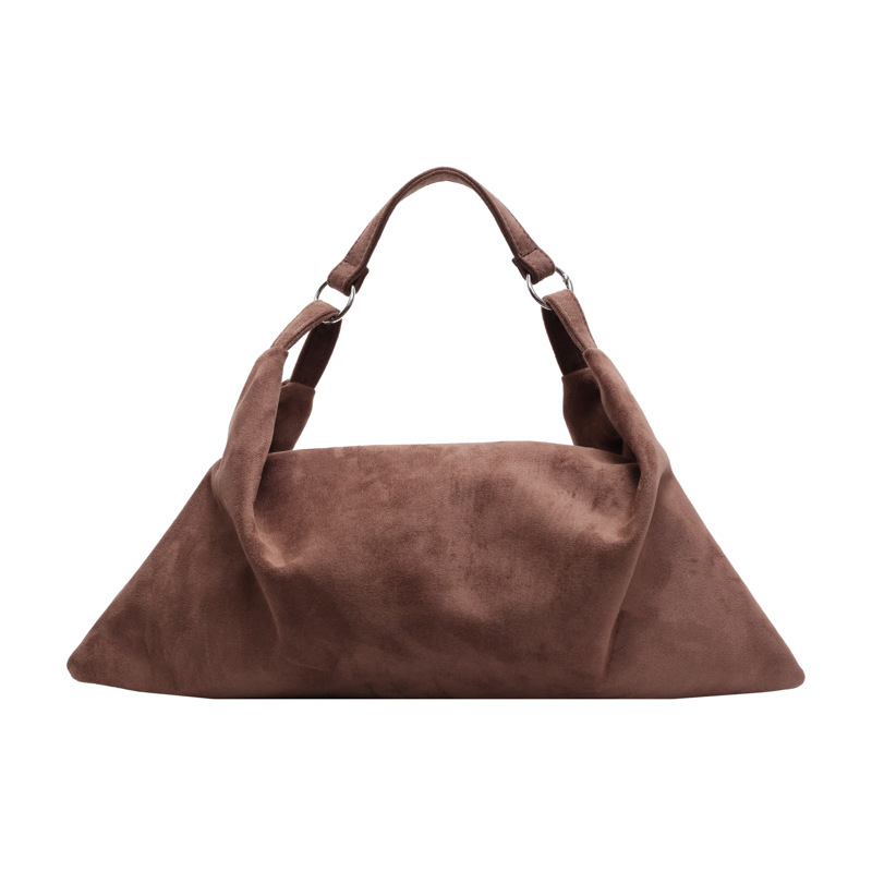Umhängetasche für Damen ⎜ Leichte Schultertasche aus Wildleder-Optik mit Reißverschluss und Stil